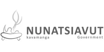 Logo of the Nunatsiavut Government featuring an Inuit qulliq (traditional oil lamp).