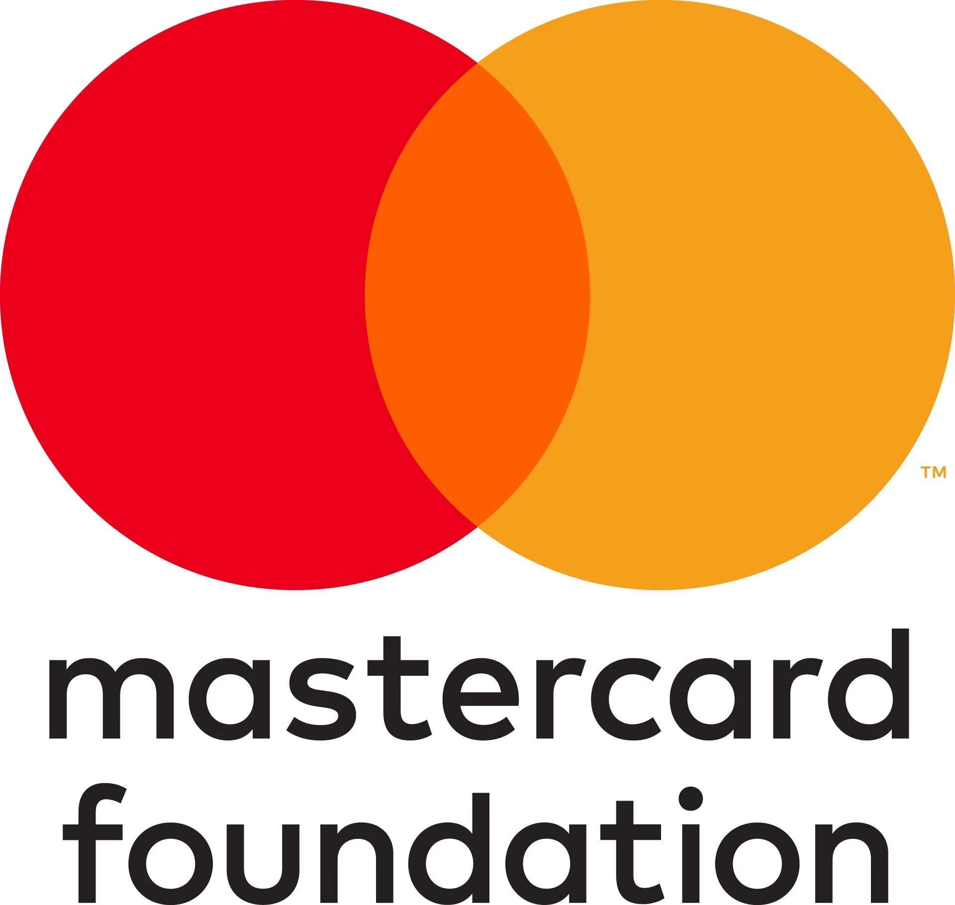 Logo of the Mastercard Foundation with overlapping red and orange circles