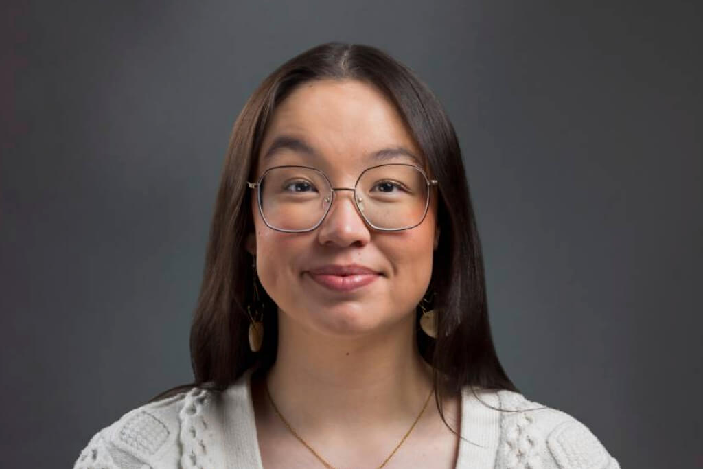 Portrait of Gwen Natsiq, President of the National Inuit Youth Council and member of the ITK Board of Directors.